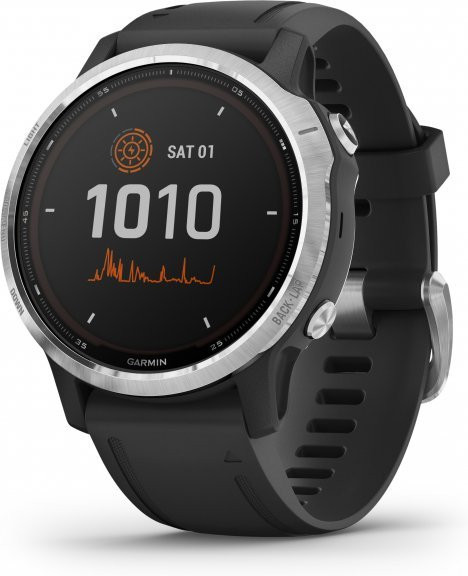 Garmin Fenix 6S Solar, hõbedane/must