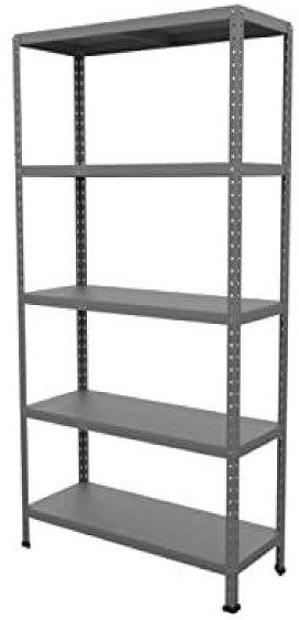LAORIIUL 1870X1000X400MM. METALL. 5-RIIULIGA. 80KG / RIIUL POLTÜHENDUS MUST ANTRASIIT