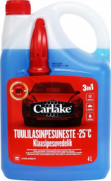 CARLAKE PREMIUM -25°C KLAASIPESU 4L (ETANOOL. KLAASIVAHA LISANDIGA) TALVINE