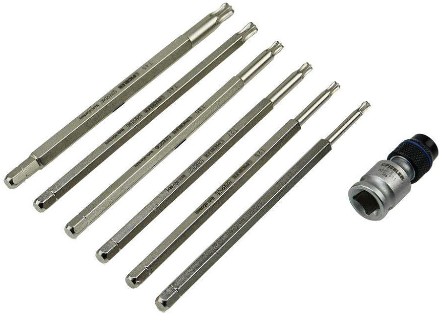 7-OS. 3 / 8" PIKAD (123MM) TORX PADRUNOTSIKUD. T20-T45. KUULOTS. MAGNET PICHLER