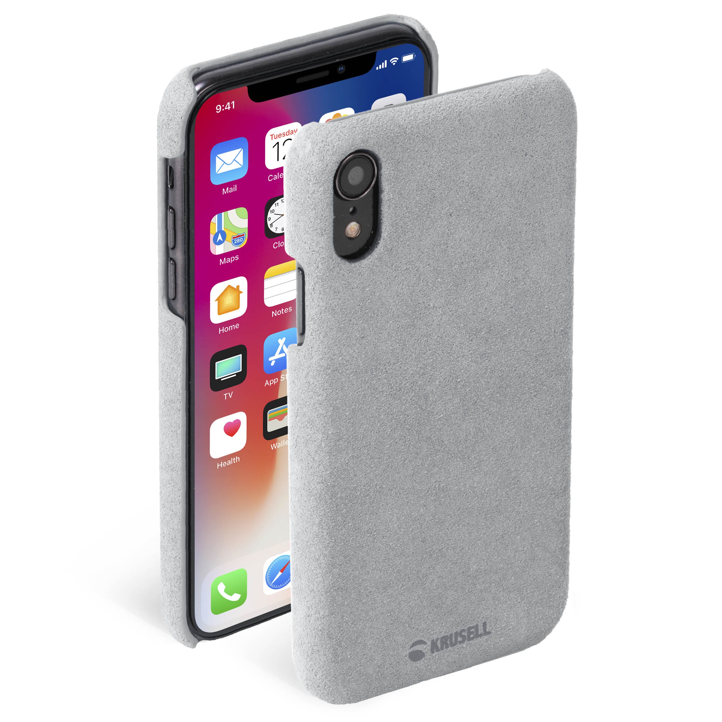 Krusell Broby Cover Apple iPhone XS Max light grey