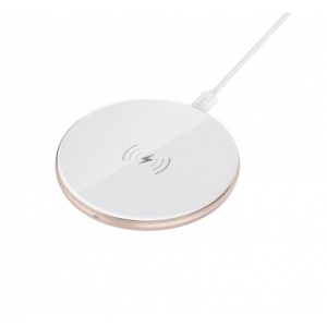 Devia Aurora Series Ultra-slim Wireless Quick Charger (V2) (10W) rose gold