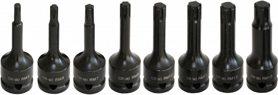 8-OS. 1 / 2" PIKKADE LÖÖK RIBEOTSIKUTE KOMPL. M5-M14. FOAM TRIUMF