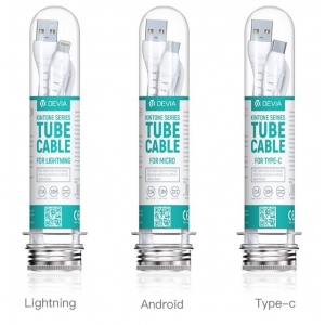 Devia Kintone Series tube cable suit (30pcs/suit) white