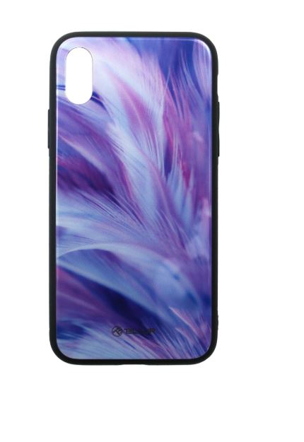 Tellur Cover Glass print for iPhone XS feather