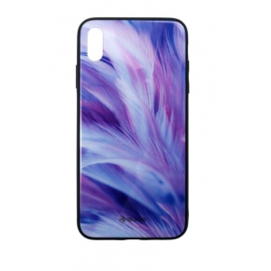 Tellur Cover Glass print for iPhone XS MAX feather