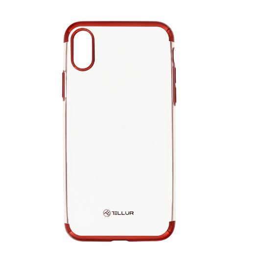 Tellur Cover Silicone Electroplated for iPhone X/XS red