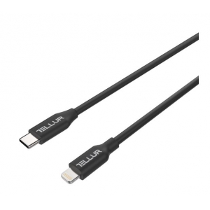 Tellur Data cable, Apple MFI Certified, Type-C to Lightning, 1m black
