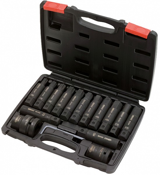 16-OS. 3 / 4"+1" LÖÖK KUUSKANT JA TORX OTSIKUTE KOMPLEKT KS TOOLS