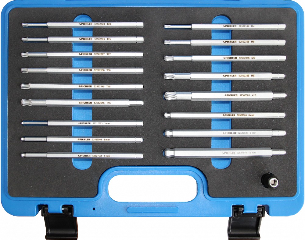 18-OS. 1 / 4 PIKKADE 140MM. TORX. KUUSKANT. 12-TÄHIK OTSIKUTE KOMPL. TRIUMF