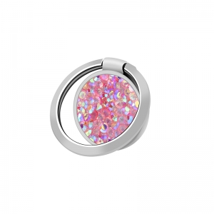 Devia Ring Holder Diamonds 3 silvery pink