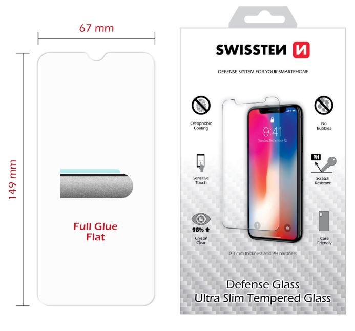 Swissten Ultra Slim Tempered Glass Premium 9H Screen Protector Huawei Y6p