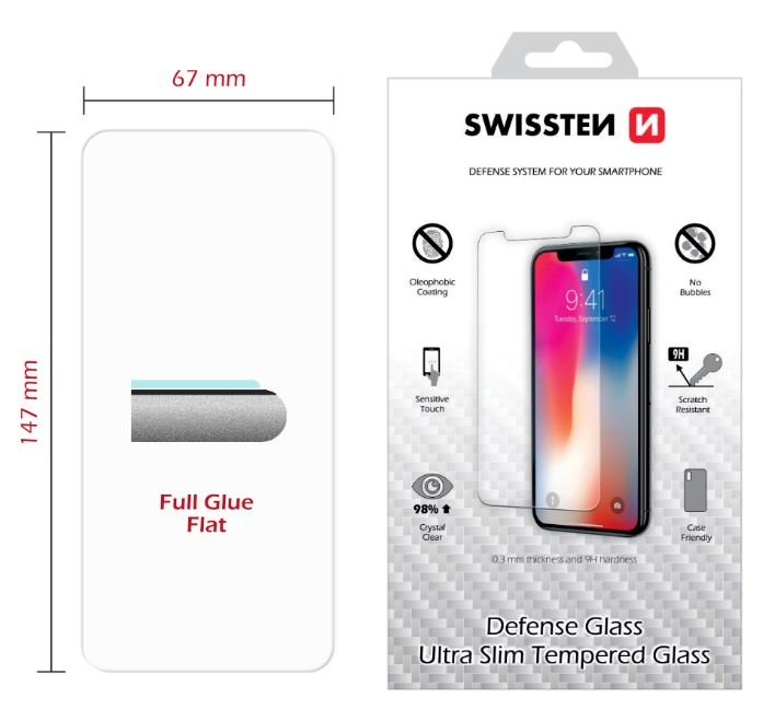 Swissten Ultra Slim Tempered Glass Premium 9H Защитное стекло Huawei Nova 5T