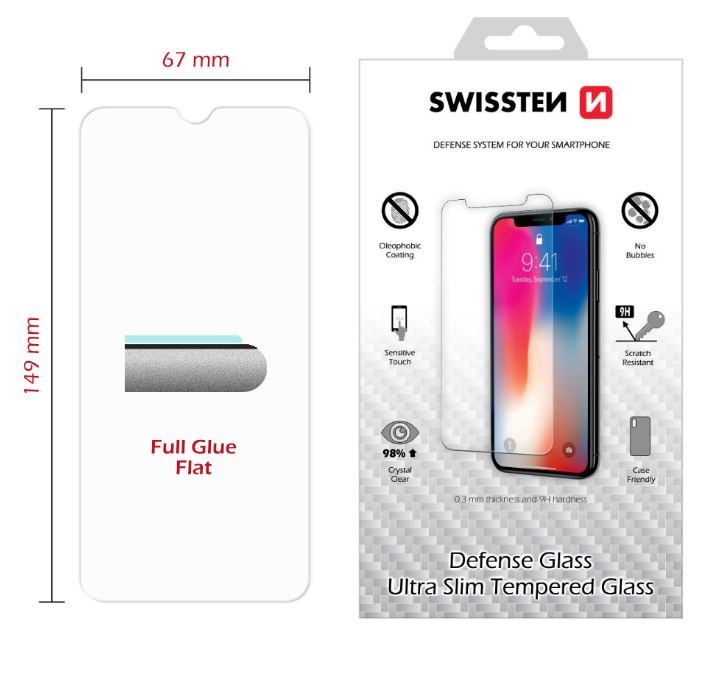 Swissten Ultra Slim Tempered Glass Premium 9H Защитное стекло Huawei Y6s