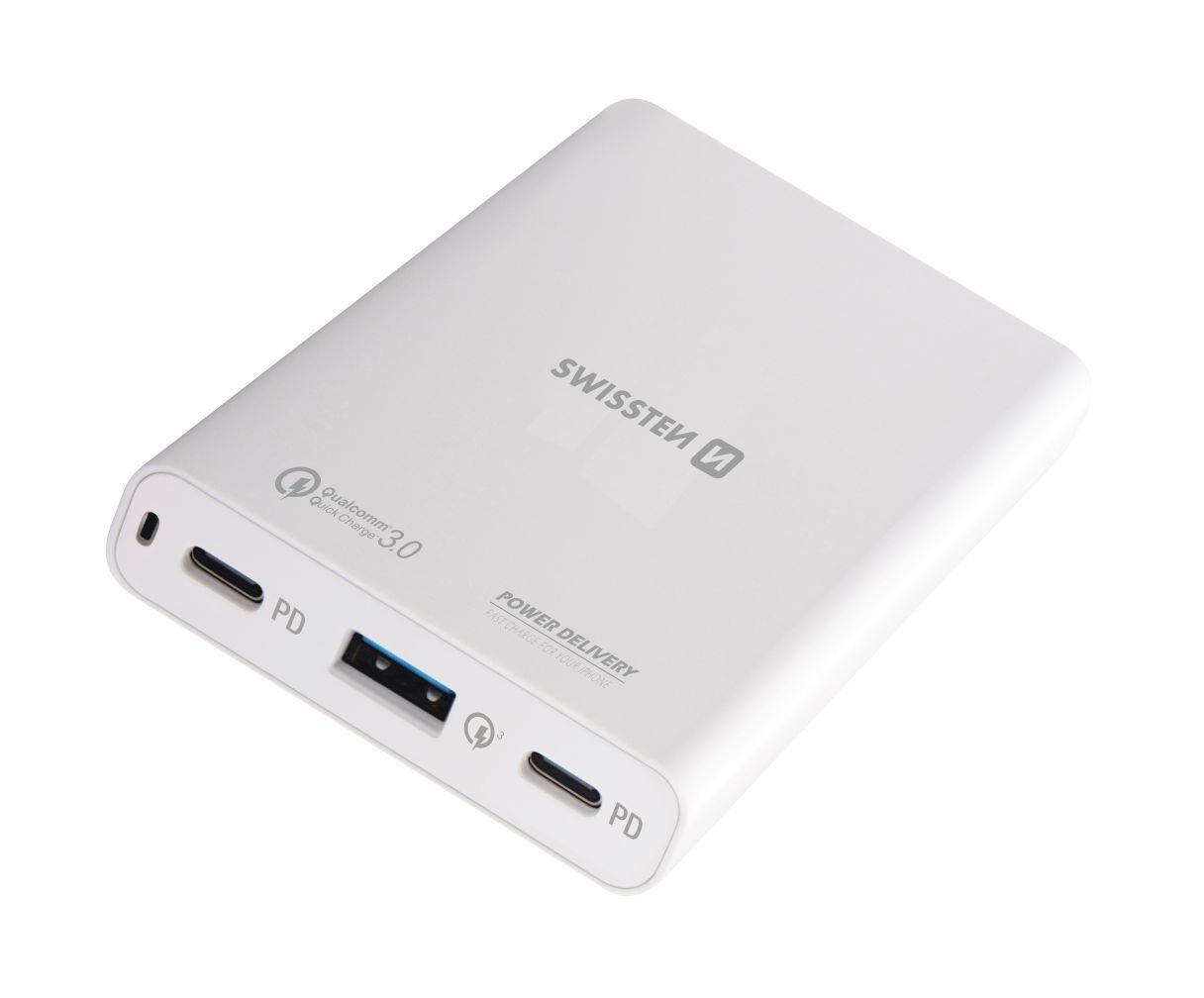 Swissten Premium Сетевое зарядное устройство Notebooks and MacBook / 60W / PD3.0 / QC3.0 / PPS /