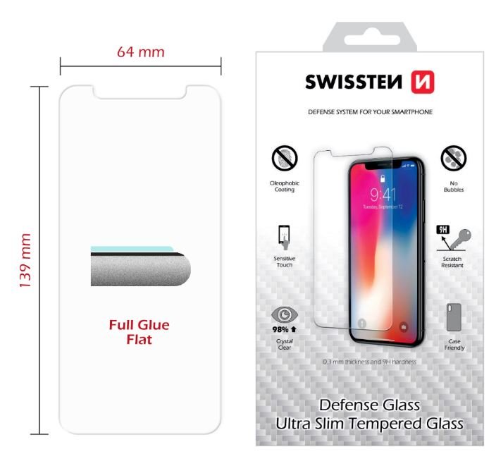 Swissten Tempered Glass Premium 9H Screen Protector Iphone XR