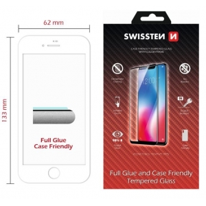 Swissten Full Face 5D Tempered Glass Apple iPhone 7 / 8 White