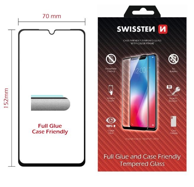 Swissten Full Face 5D Tempered Glass Xiaomi MI 9 Black