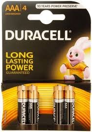 Duracell AAA MN2400 Alkaline LR03 1.5V  Батарейки MN2400 (4шт.) (EU Blister)