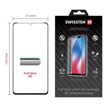 Swissten Ultra Durable Full Face Tempered Glass Premium 9H Screen Protector Huawei P30 Pro Black