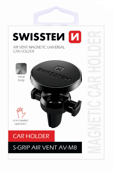Swissten S-Grip AV-M8 Universal Car Air Vent Holder For Devices Black