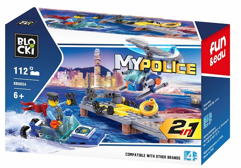 Blocki MyPolice Police patrol on water and the air / KB0654 / Constructor with 112 parts / Age 6+