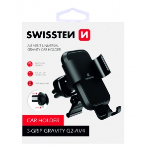 Swissten S-GRIP G2-AV4 Metal Age Gravity 360 Универсальный держатель для устройств Черный