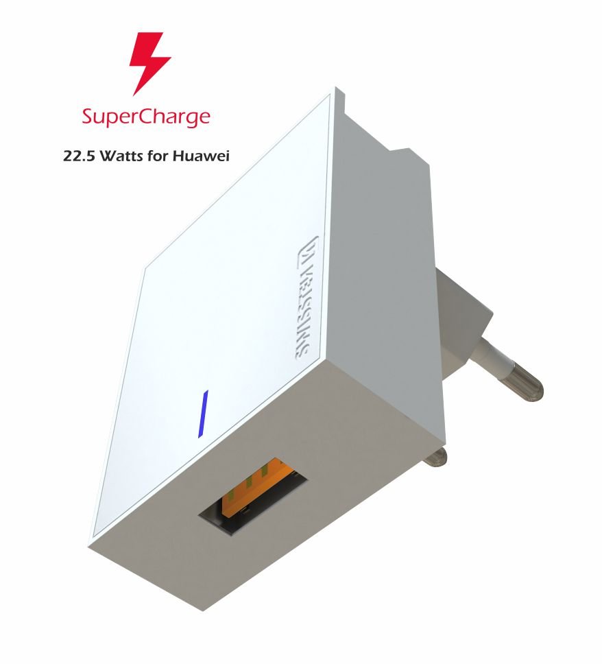 Swissten Premium 22.5W Huawei Super Fast Charge Travel charger 5V / 4.5A (FCP) White