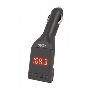 Setty Car FM Transmitter Bluetooth 4.0 / USB / Micro SD / Aux / LCD / AUX 3.5 mm Cable / Black