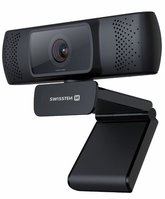 Swissten Full HD Web Camera with Microphone / Auto Focus USB 2.0 Black