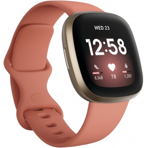Fitbit Versa 3, pink clay/soft gold aluminium