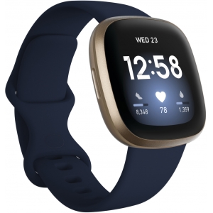 Fitbit Versa 3, midnight/soft gold aluminium