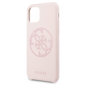 Guess GUHCN65LS4GLP 4G Silicone Tone Back Case for Apple iPhone 11 Pro Max Light Pink