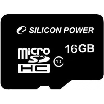 Silicon Power mälukaart microSDHC 16GB Class 10 + adapter