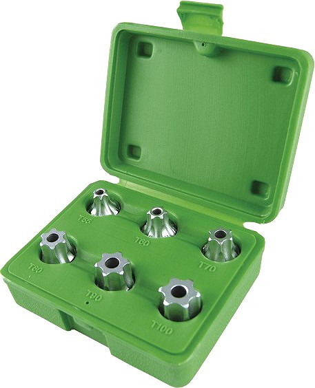 6-OS. MADALATE TORX OTSIKUTE KOMPLEKT "TAMPER-PROOF" T55-T100 JBM