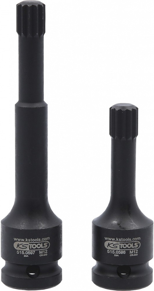 1 / 2" XZN 12-TÄHIKOTSIK M12 2TK 72MM  /  115MM KS TOOLS
