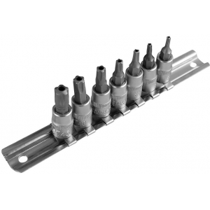 7-OS. 5-TORX (AVAGA) PADRUNOTSIKUTE KOMPLEKT 1 / 4" T10-T45 SIINIL JBM