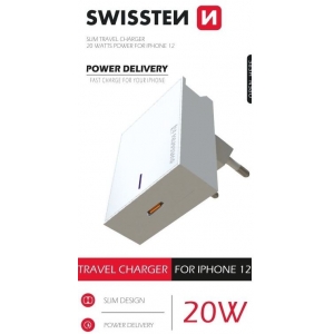 Swissten Premium 20W Mains Charger for all iPhone 12 series models
