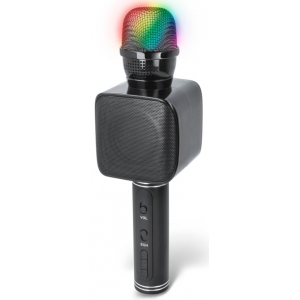 Forever BMS-400 Bluetooth 4.0 Микрофон Караоке с Колонкой / 3W / Aux / RGB LED / USB / MicroSD / Черный