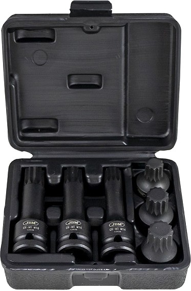 6-OS. 1 / 2" XZN 12-TÄHIK LÖÖKOTSIKUTE KOMPLEKT JBM