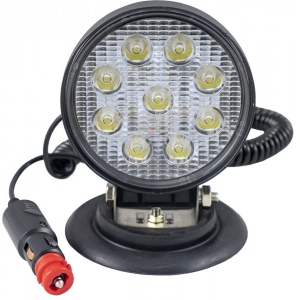 TÖÖTULI 9-LED 27W 1450LM. "SPOT" 10-30V IP68 MAGNETALUS. SIG.SÜÜTAJA JBM