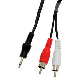 Sbox 3.5mm M.->2 X RCA M, 2M 3.5-2RCA-M/M-2