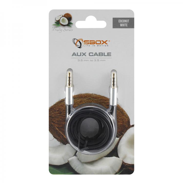 Sbox AUX Cable 3.5mm to 3.5mm 3535-1.5W coconut white