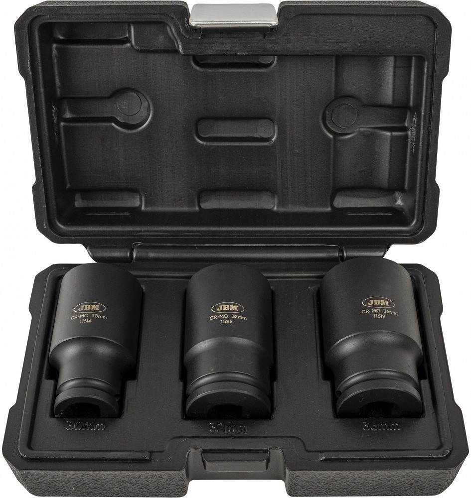 3-OS. 12-KANT (30-32-36MM) PIKKADE LÖÖKPAD. KOMPL. 1 / 2" (BMW JT.) JBM