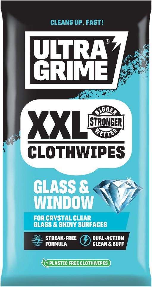 ULTRAGRIME XXL GLASS & WINDOW KLAASIPUHASTUSLAPID 20TK / PAKK