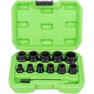 12-OS. ÜLEKEERATUD MUTRITE / POLTIDE. TIKKPOLTIDE VÄLJAKEERAJATE KOMPLEKT 6-19MM JBM