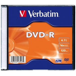 Verbatim DVD-R Matt Silver 4,7GB 16x Slim