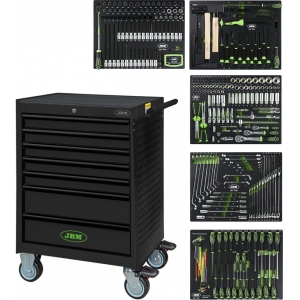 329-OS. TÖÖRIISTAKÄRU 5-PANEELI TÖÖRIISTADEGA "BLACK EDITION" H1020MM JBM