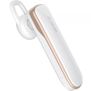 Devia Dual Point Smart Bluetooth 4.2 Handsfree Headset with Clear Sound White