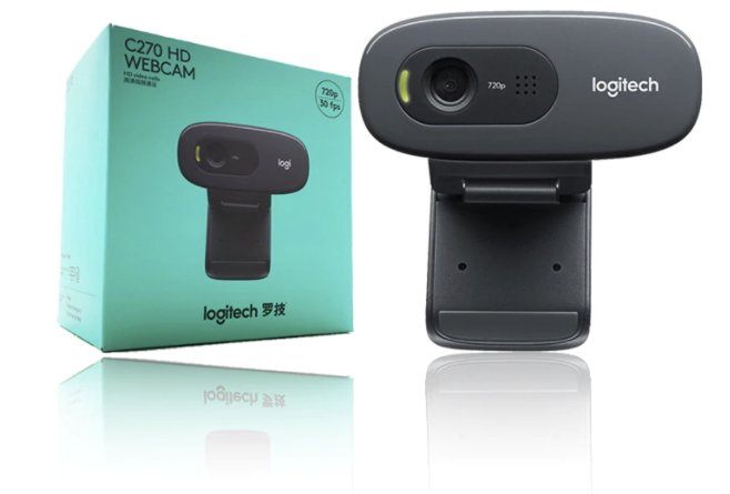 Logitech C270 HD 720p WEB Camera with Built-in Microphone / Black